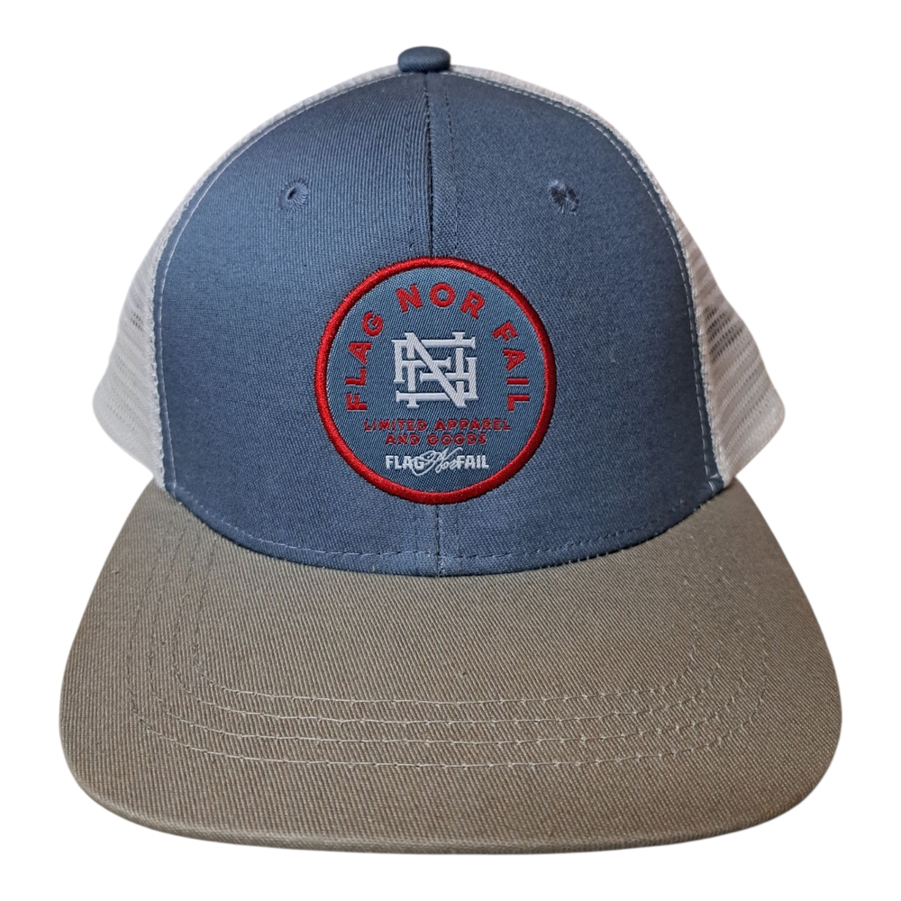 Flag Nor Fail Black and White Mesh Cap